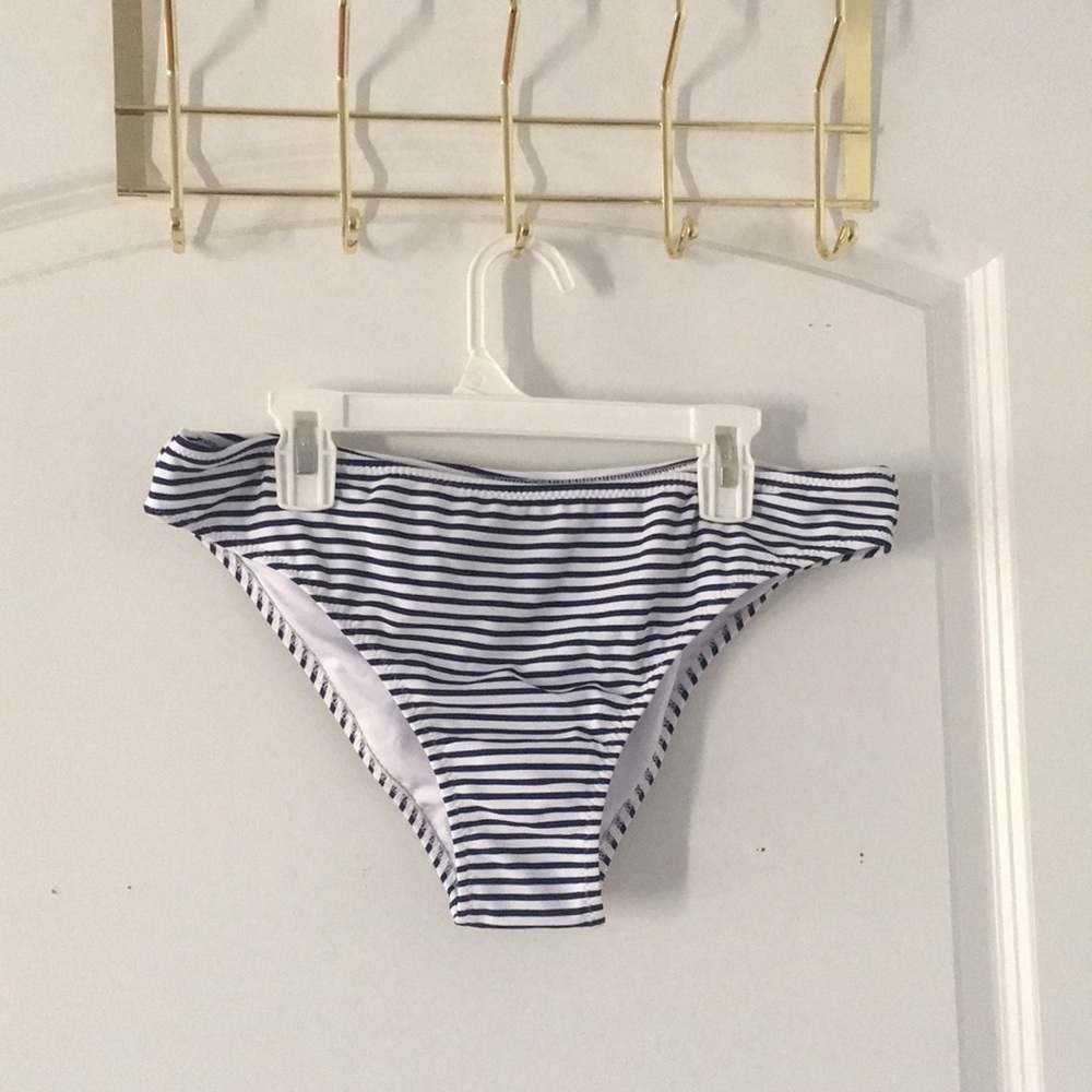 Navy & white striped bikini bottoms--never worn!